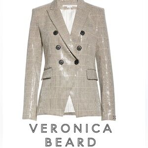 Veronica Beard miller sequin plaid Dickey blazer worn once
